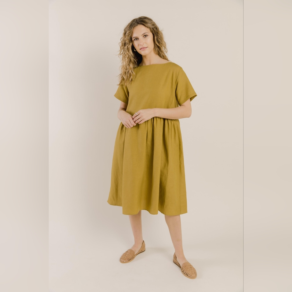 Tradlands Nico dress in Dried Tobacco xxs
